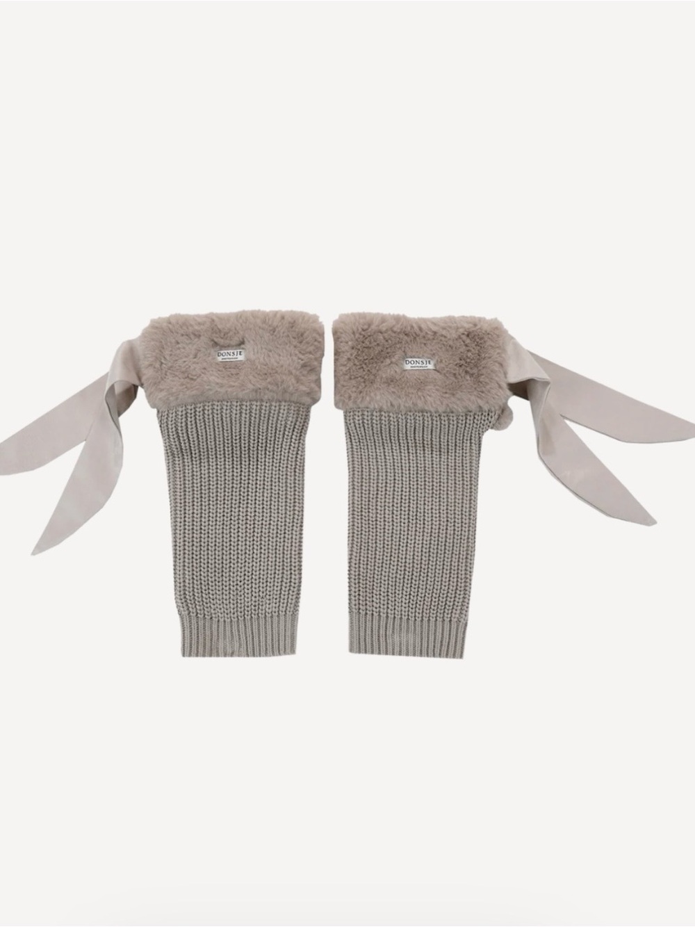 Donsje Teddy Taupe Leg Warmers for Kids